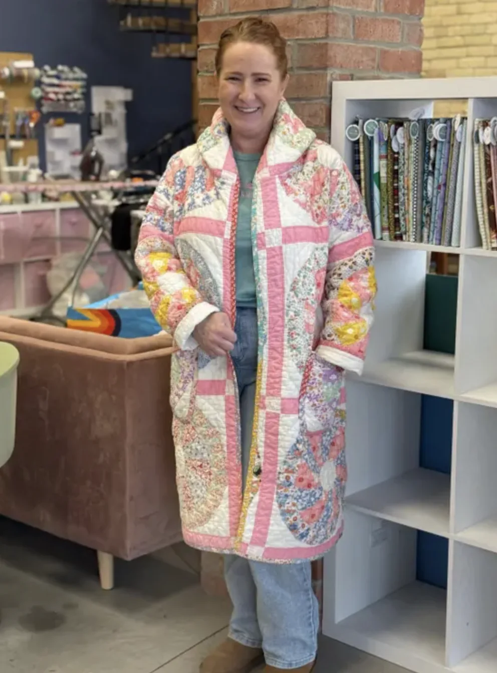 Customer review photo — handmade Siena Quilt Coat