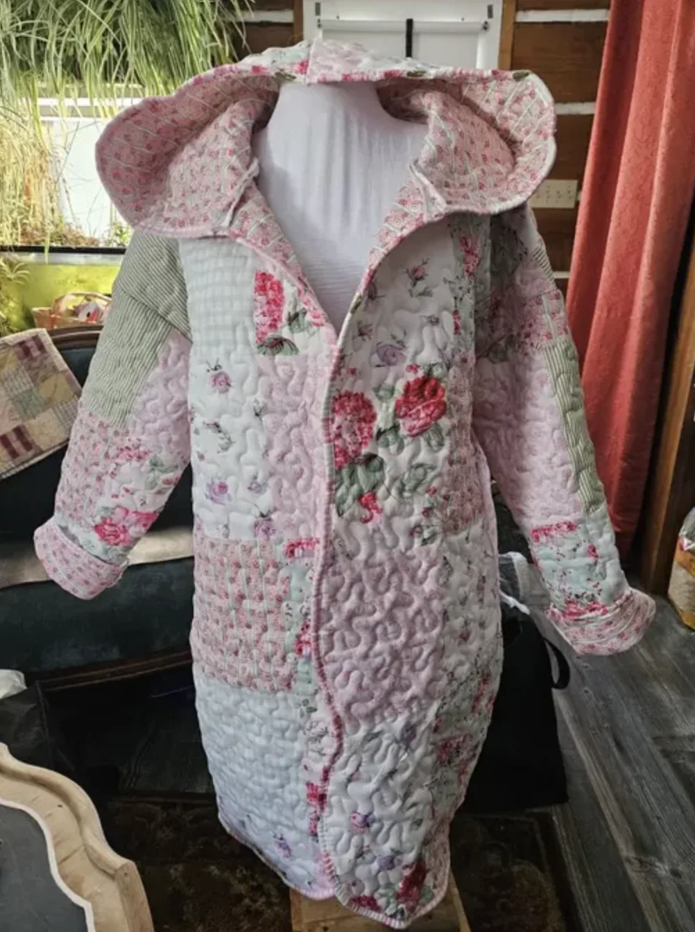 Customer review photo — handmade Siena Quilt Coat