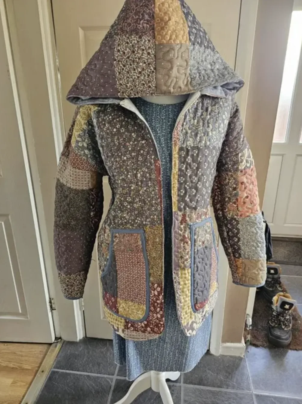 Customer review photo — handmade Hooded Quilted Jacket