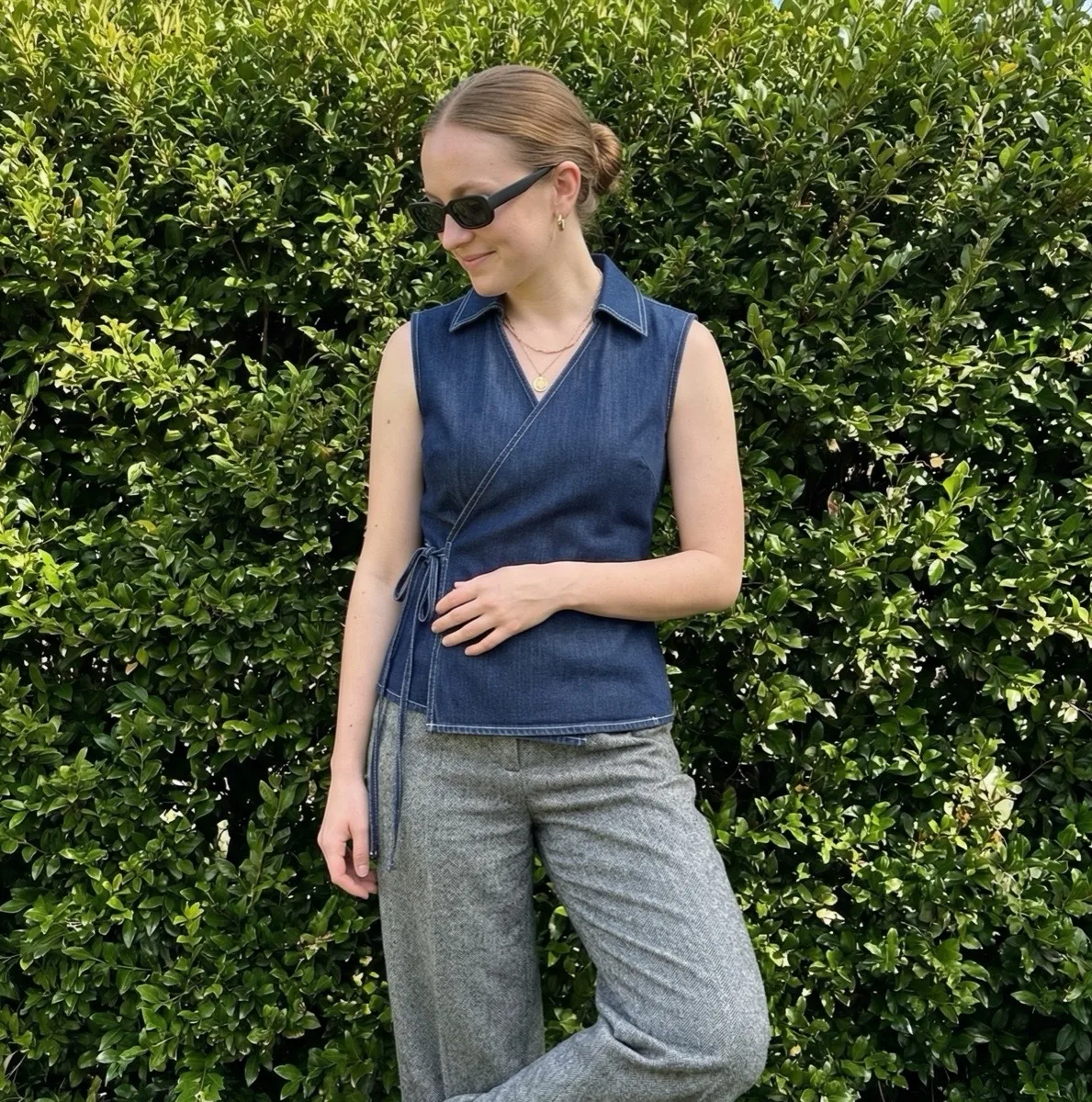 Side Tie Tank Blouse