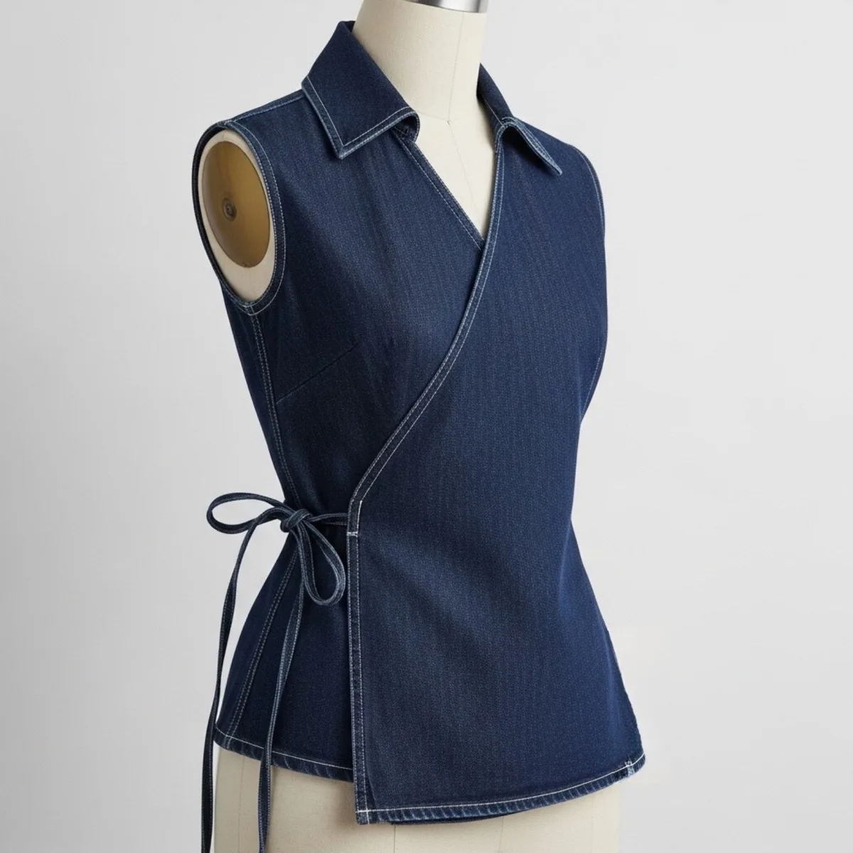 Side Tie Tank Blouse