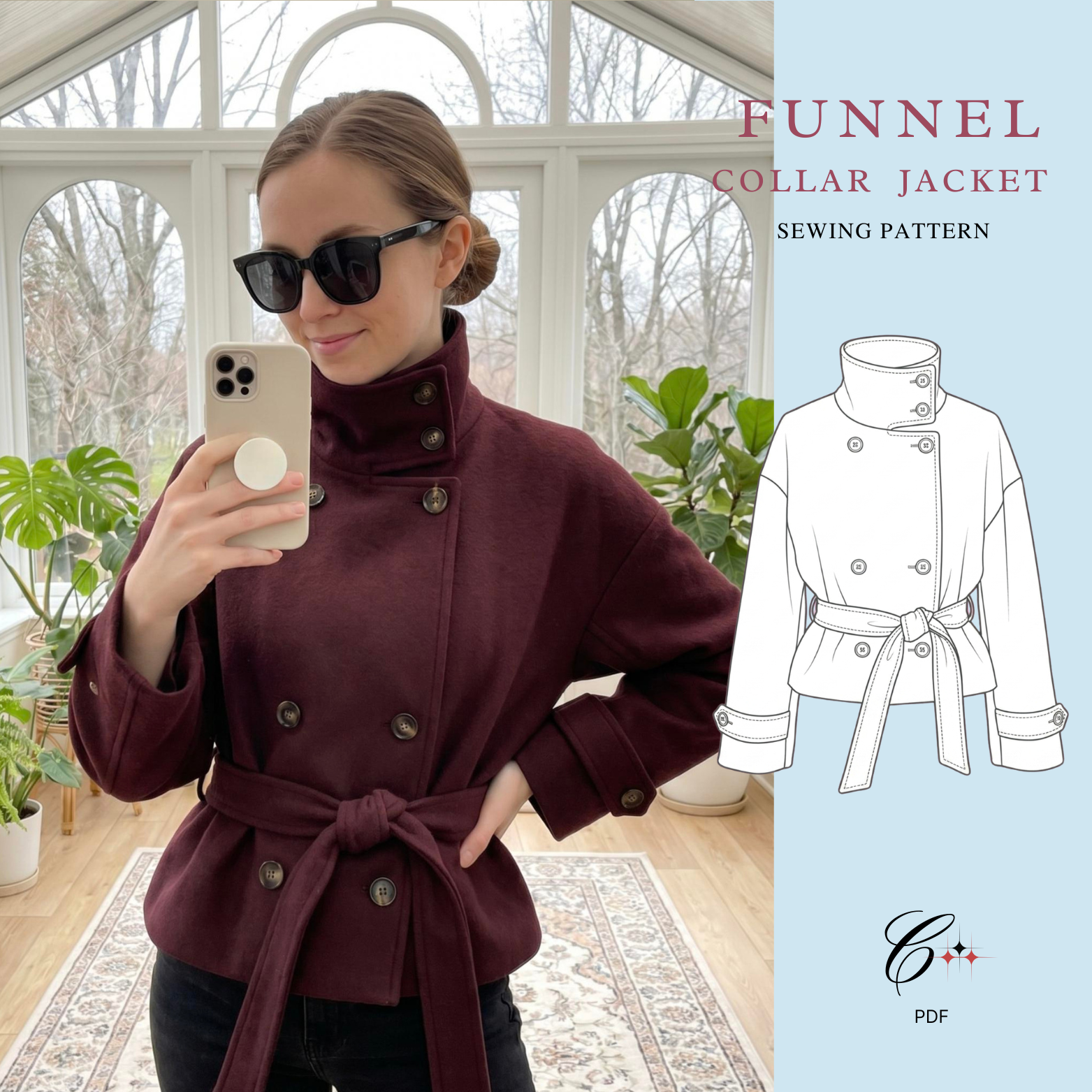 Funnel Collar Jacket