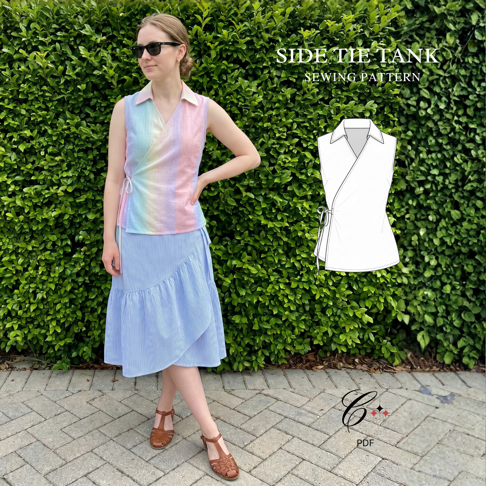 Side Tie Tank Blouse II